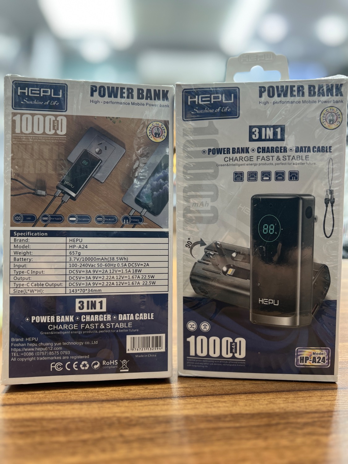پاوربانک ۱۰هزار اورجینال هیپو power bank hepu HP_A24 ماه گارانتی ۶