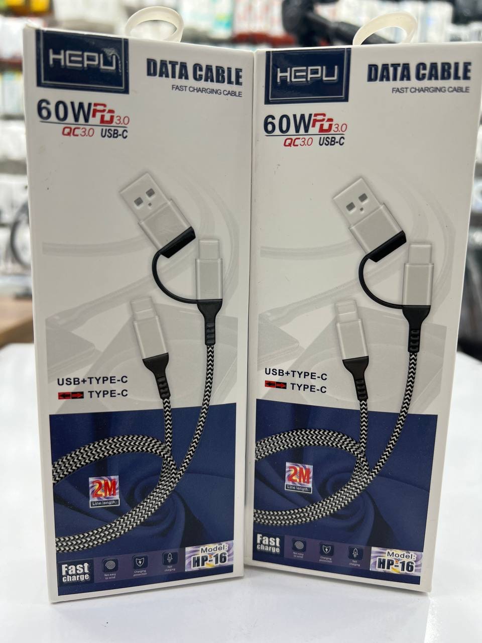Data cable Hepu Hp_16 اورجینال کابل هیپو گارانتی ۶ماه