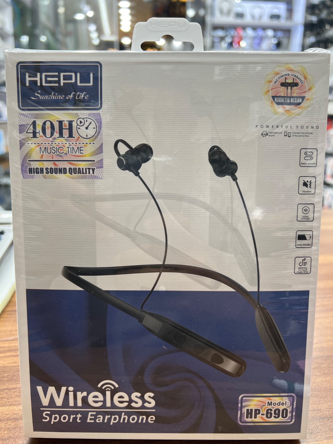 هندزفری گردنی بلوتوثی هیپو اورجینال Hepu Hp_ 690 گارانتی ۶ماه