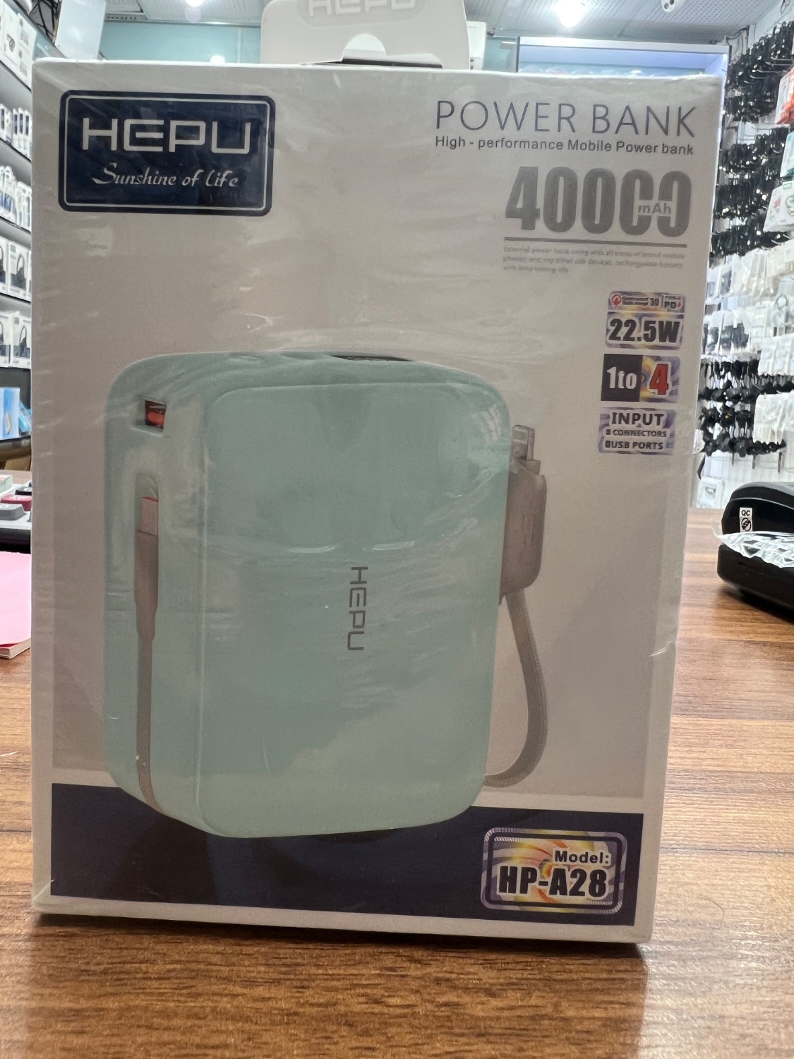 پاوربانک اورجینال هیپو pu hp_ A28 40000گارانتی ۶ ماه