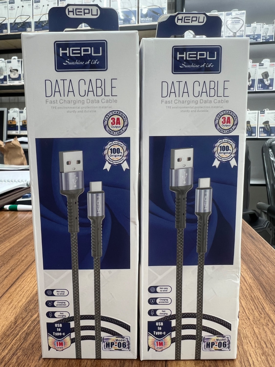کابل تایپ سی اورجینال هیپو Data cable Hepu Hp_06 گارانتی ۶ ماهه