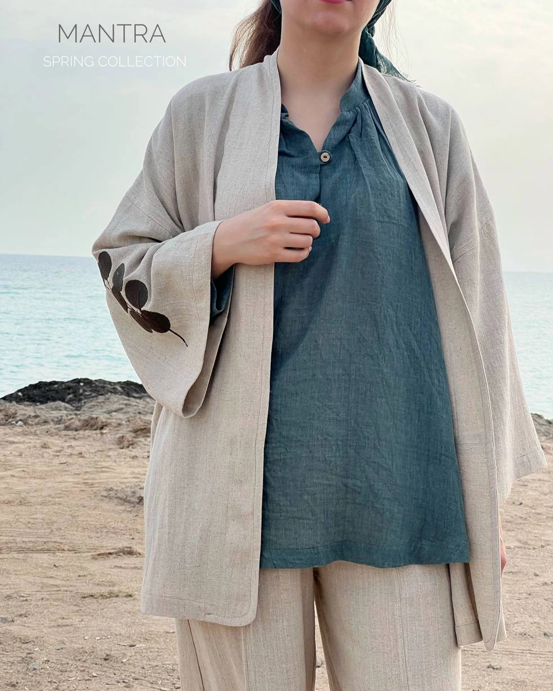 کت زنانه لینن نچرال مدل هاوین