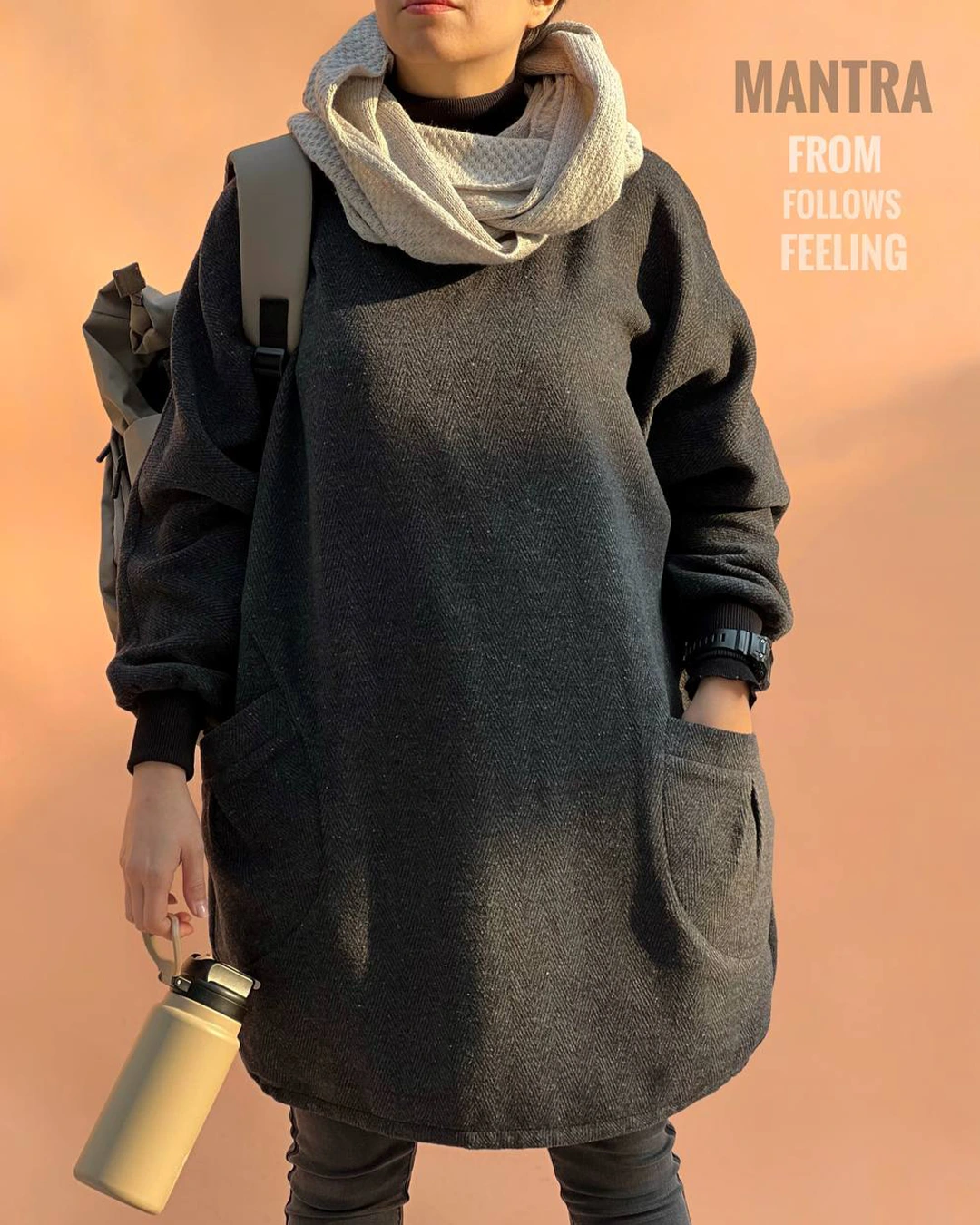 هودی زنانه کشمیر جناغی مدل نیلای