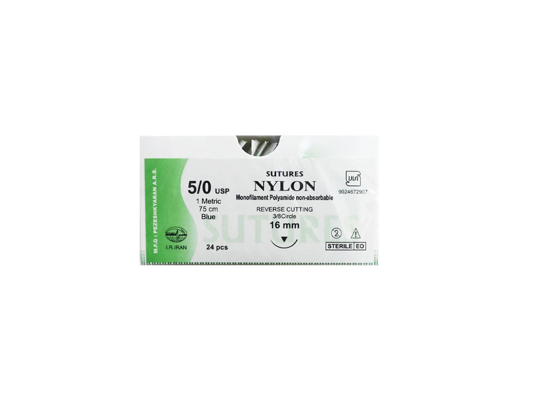 نخ بخیه جراحی نایلون 24 عددی سوچرز Nylon Surgical Sutures