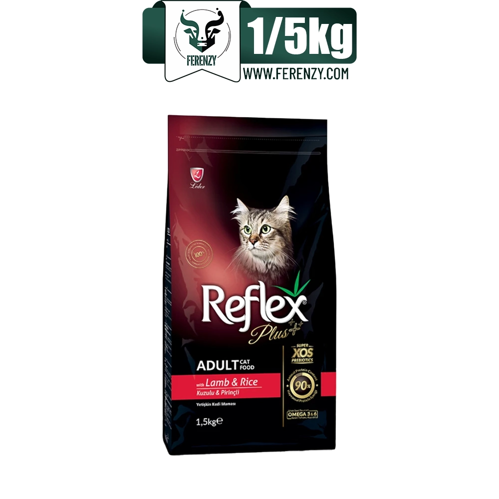 غذای خشک گربه بالغ رفلکس پلاس طعم بره و برنج وزن 1/5 کیلوگرم Reflex Plus Lamb& Rice