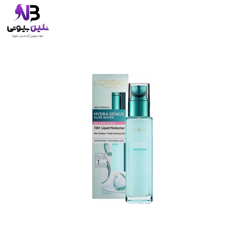 آبرسان پوست خشک تا حساس هیدرا جنیوس لورآل L’oreal حجم 70میل
