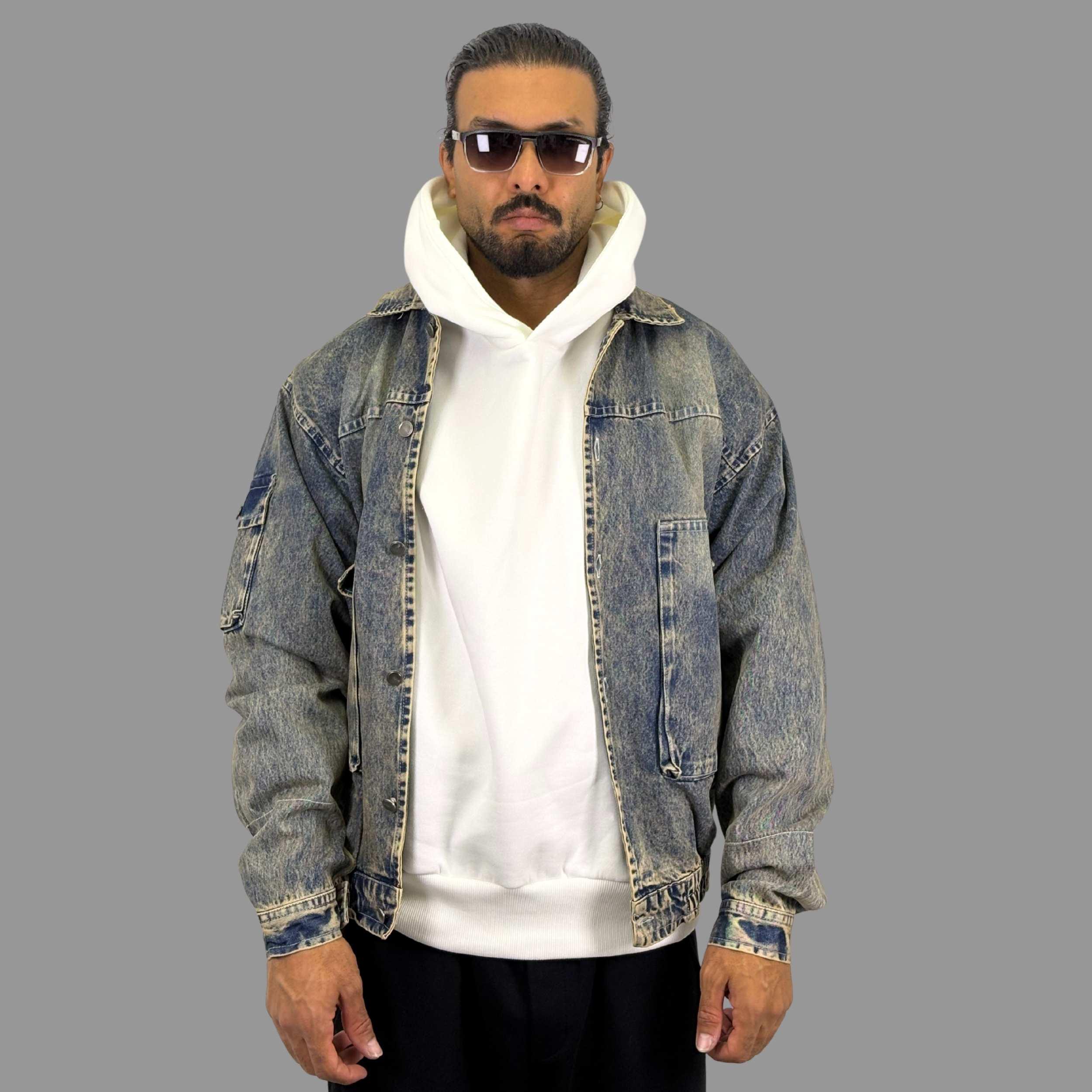 کاپشن جین مردانه Oversize مدل وینتیج