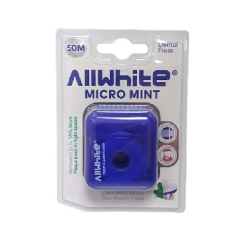 نخ دندان آل وایت مدل میکرو مینت بدون ایجاد حساسیت allwhite micro mint dental floss