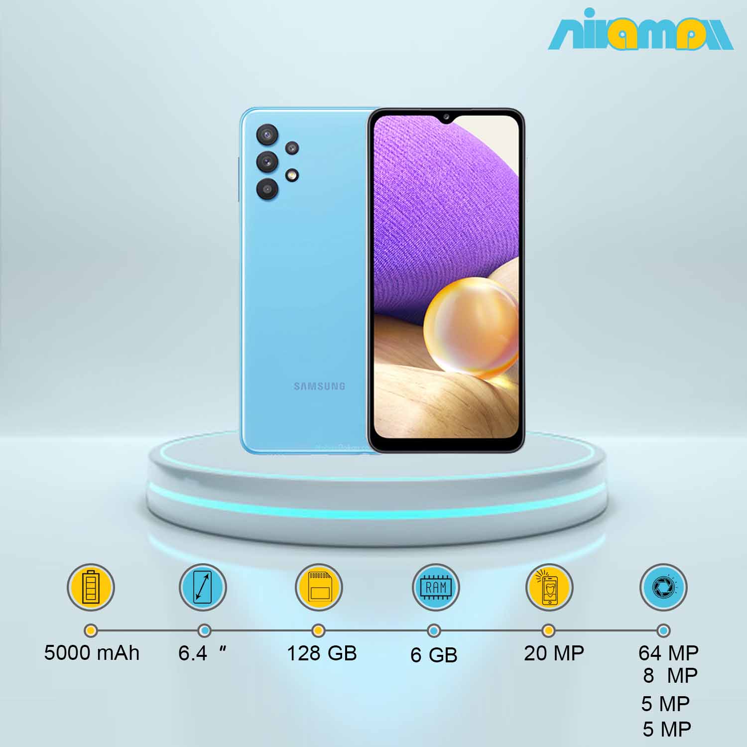 گوشی موبایل سامسونگ مدل Galaxy A32 دو سیم‌کارت ظرفیت 128 گیگابایت و رم6 گیگابایت