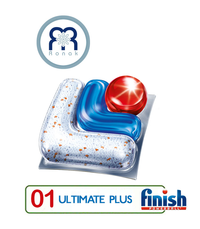 قرص ماشین ظرفشویی 4 آنزیم Finish مدل Ultimate Plus بصورت تکی