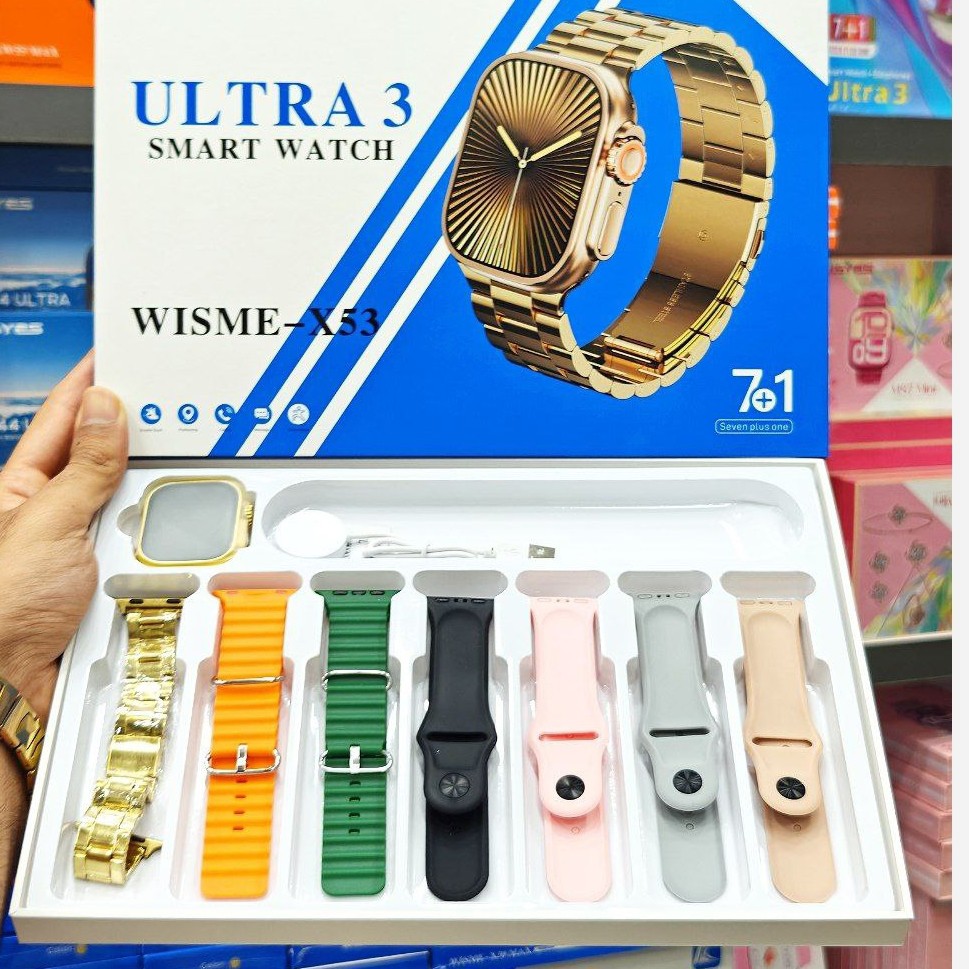 ساعت هوشمند ویسمی مدل WISME-X53 Ultra3 با ۷ بند