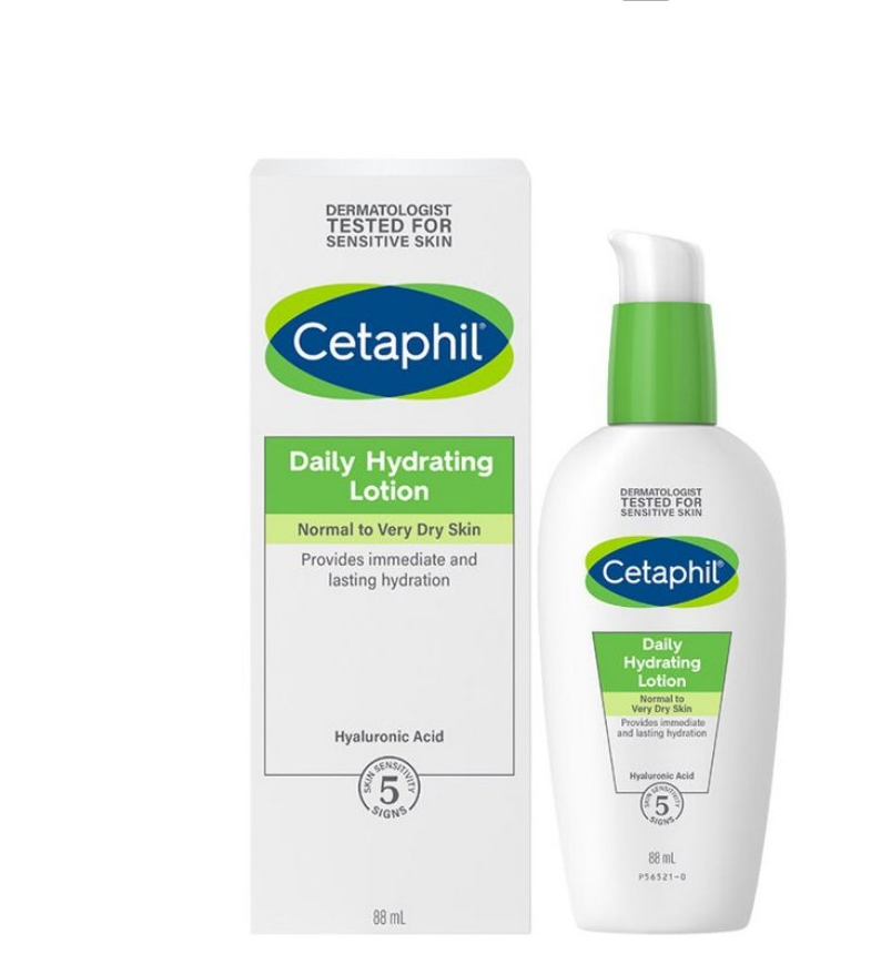 کرم لوسیون آبرسان و مرطوب کننده 24 ساعته ستافیل Cetaphil حجم 88 میل بدون چربی، ضدحساسیت