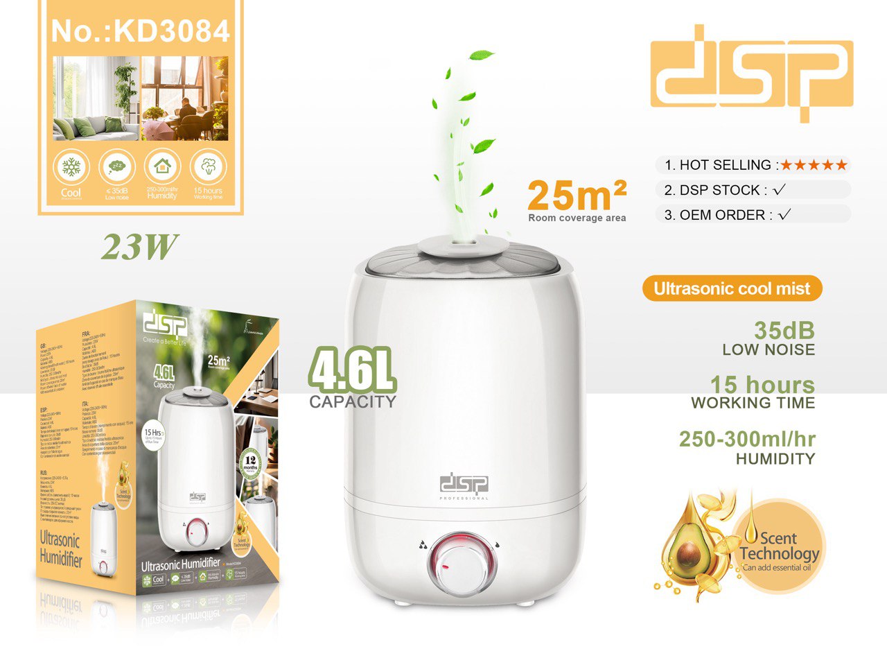 دستگاه رطوبت ساز اولتراسونیک دی اس پی دی اس پی مدلdsp-KD3084