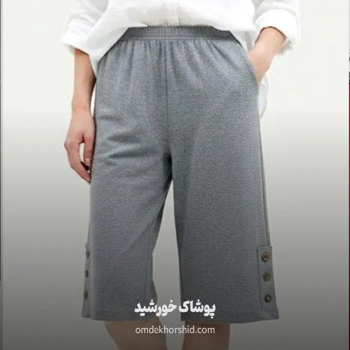 شلوارک کبریتی دم‌ پا دکمه