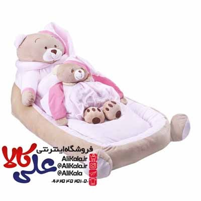 سرویس خواب و تشک لبه دار 3 تیکه نوزاد طرح خرس