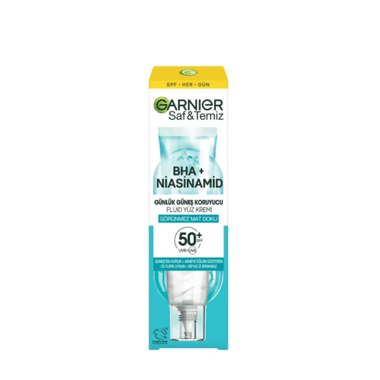 کرم ضد آفتاب بی رنگ گارنیر نیاسینامید و BHA با Spf 50 حجم 40 میل