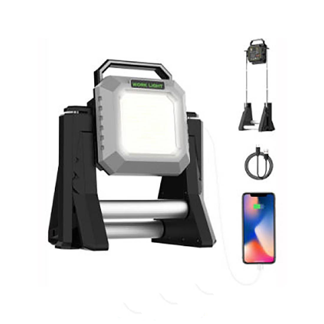 پروژکتور شارژی پایه تلسکوپی مدل g10 cob
