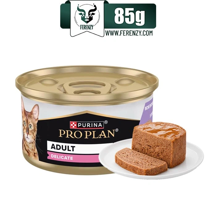 کنسرو گربه بالغ پروپلن طعم بوقلمون وزن 85 گرم Purina ProPlan Delicate
