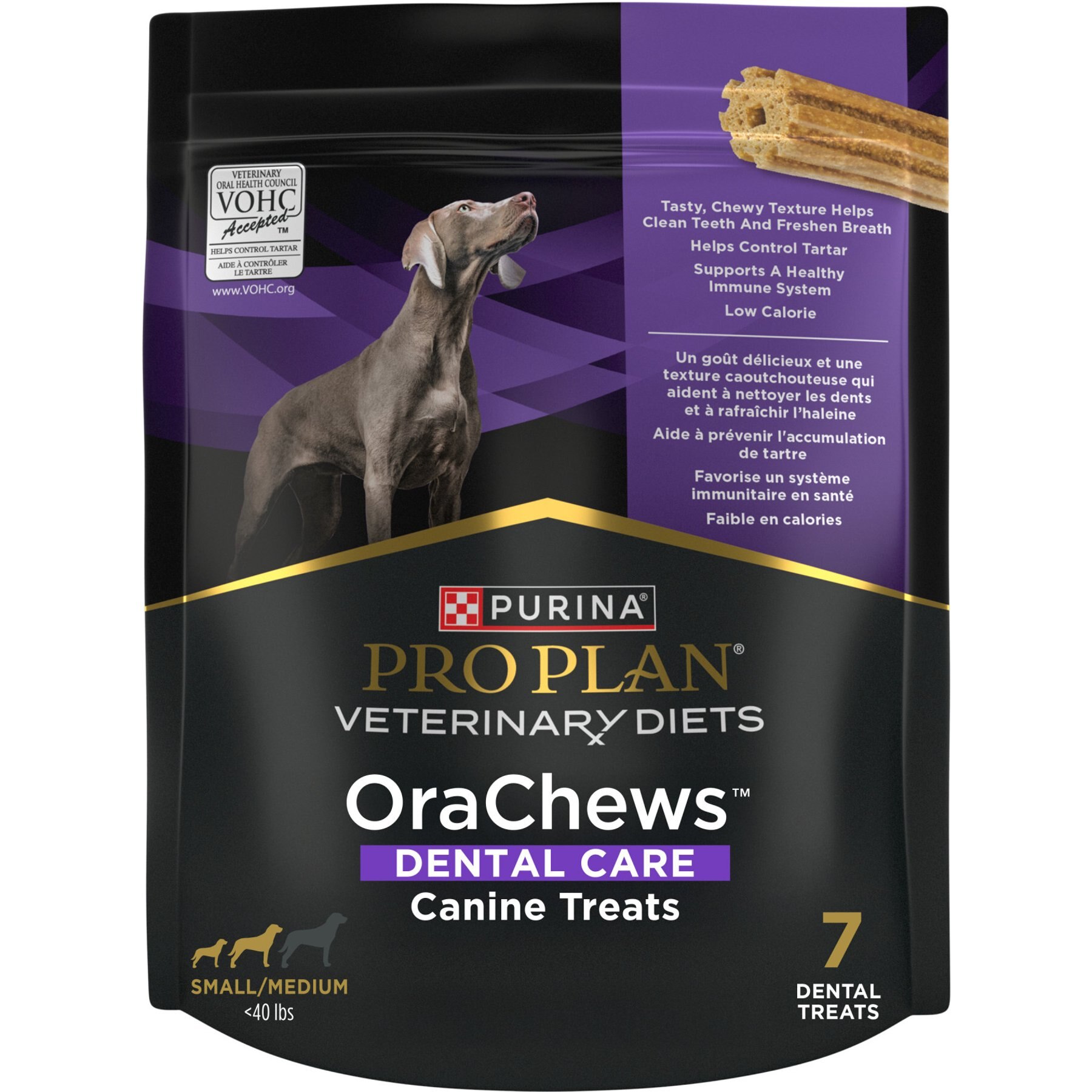 تشویقی سگ پورینا پرو پلن سگ بالغ نژاد کوچک تشویقی دندان کم چرب مرغ ۷ عدد | Purina Pro Plan Dental Chews Small Low Fat Chicken 7ct
