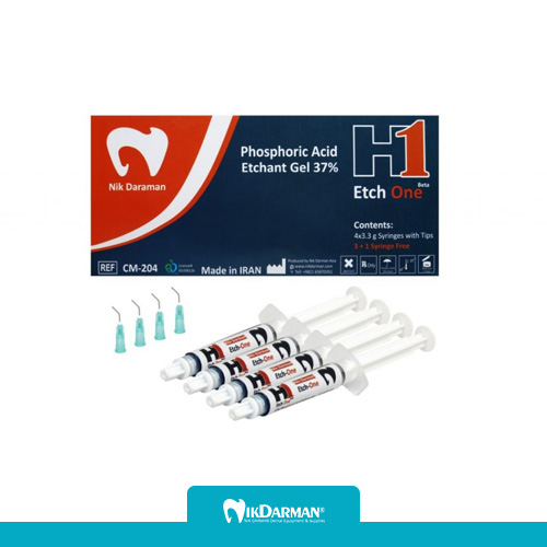 ژل اسید اچ 37 درصد چهار سرنگ نیک درمان H1 Etchant Gel Kit