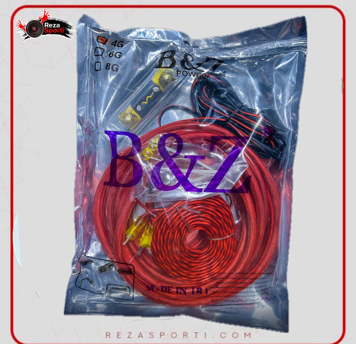 پک سیمکشی گیج 4 سیستم صوتی خودرو B&Z | کابل برق حرفهای + بهترین قیمت ایران
