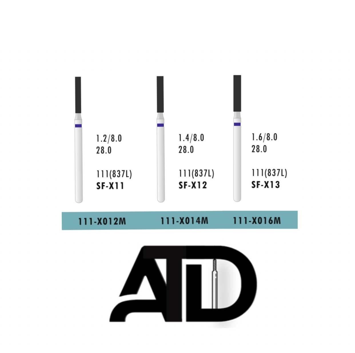 فرز الماسه بلند(5 عددی) ATD Flat End Cylinder(X Long)