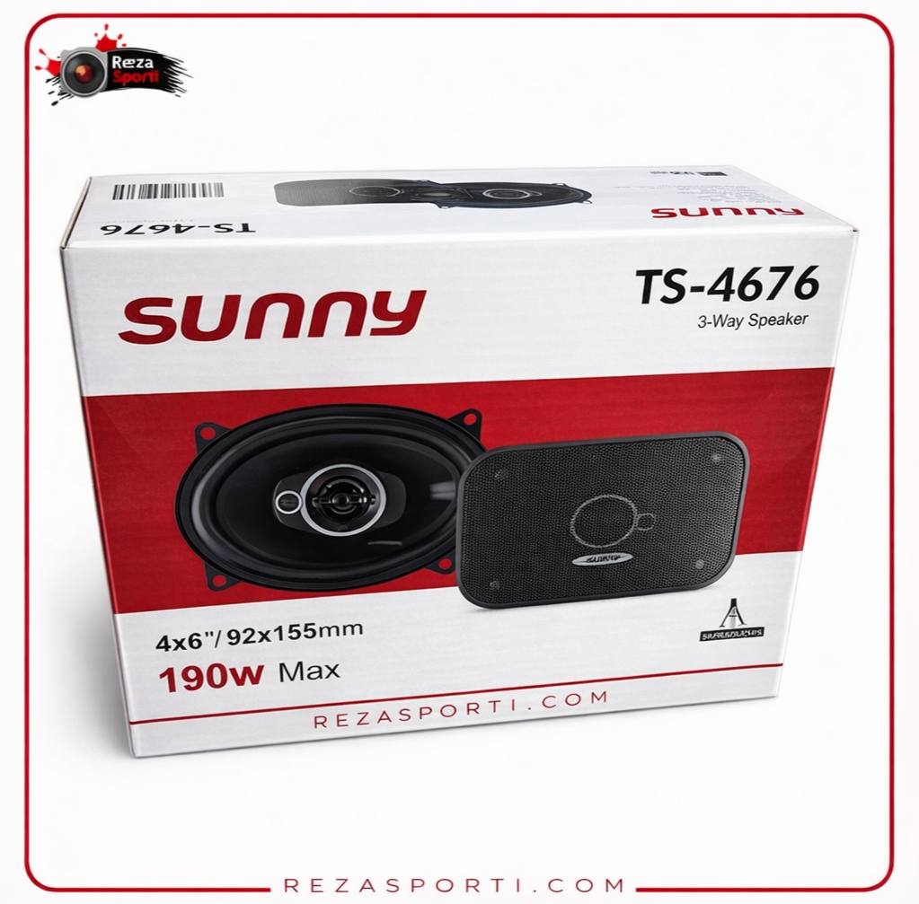 بلندگو بیضی خودرو سانی Sunny TS-4676 سایز 4×6 اینچ