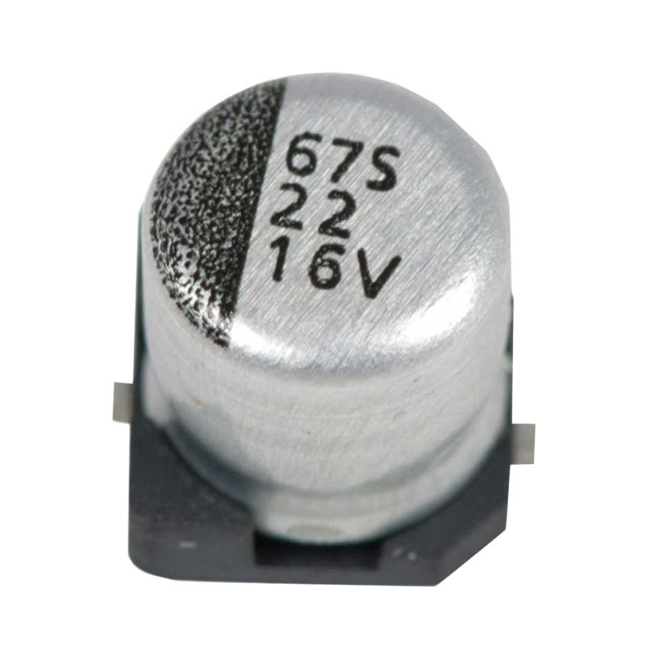 خازن الکترولیت 22U 16V SMD(محصول در پک 20 عددی می باشد)