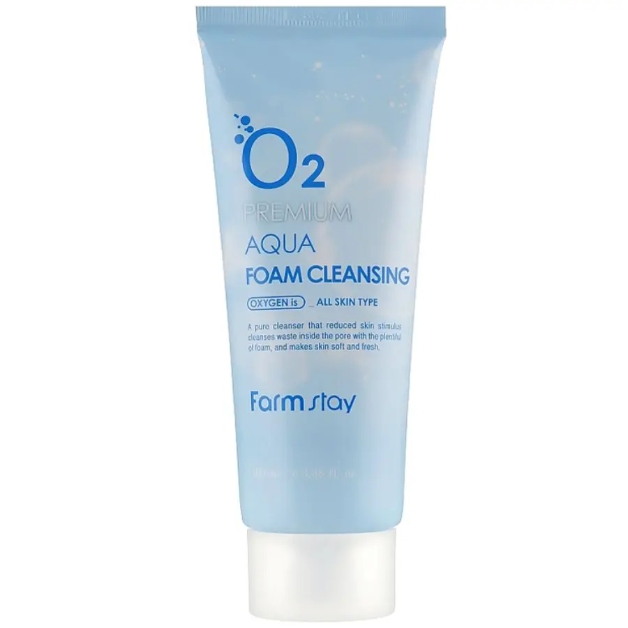 فوم شوینده و آبرسان O2 فارم استی 100 میل Farm Stay O2 Premium Aqua Foam Cleansin