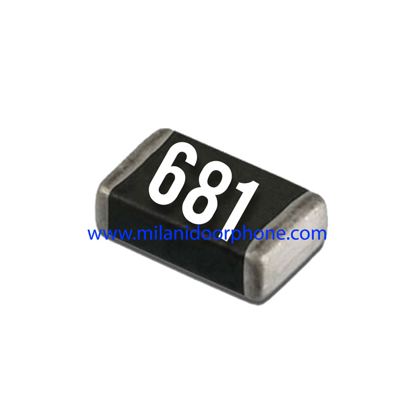 مقاومت 680 اهم 0805 SMD (محصول در پک ۱۰۰ عددی می باشد )