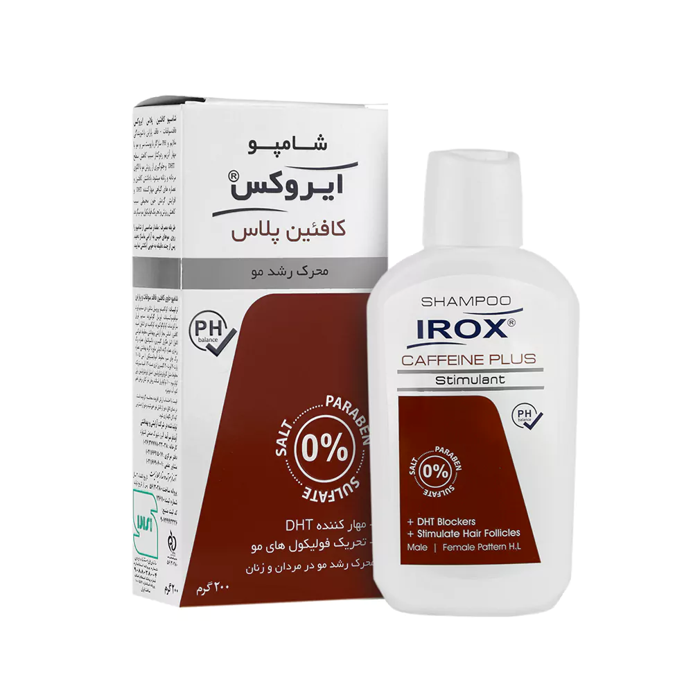 شامپو ایروکس مدل کافئین پلاس 200 میلی لیتر