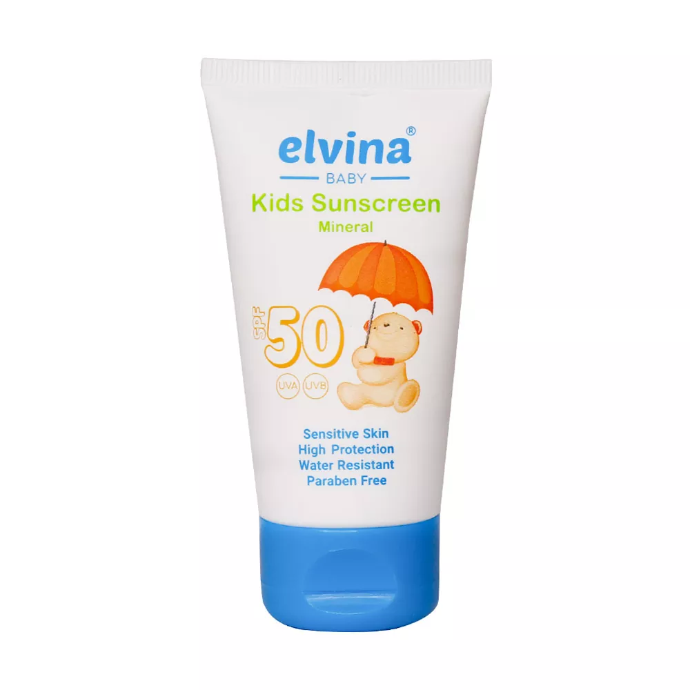 کرم ضد آفتاب فلوئید کودک SPF50 الوینا حجم 50میلی لیتر