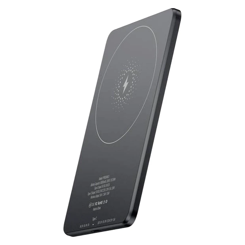 پاوربانک مگ سیف 5000 میلی آمپری پاورلوژی Powerology Ultra-Thin 5000mAh MagSafe Power Bank