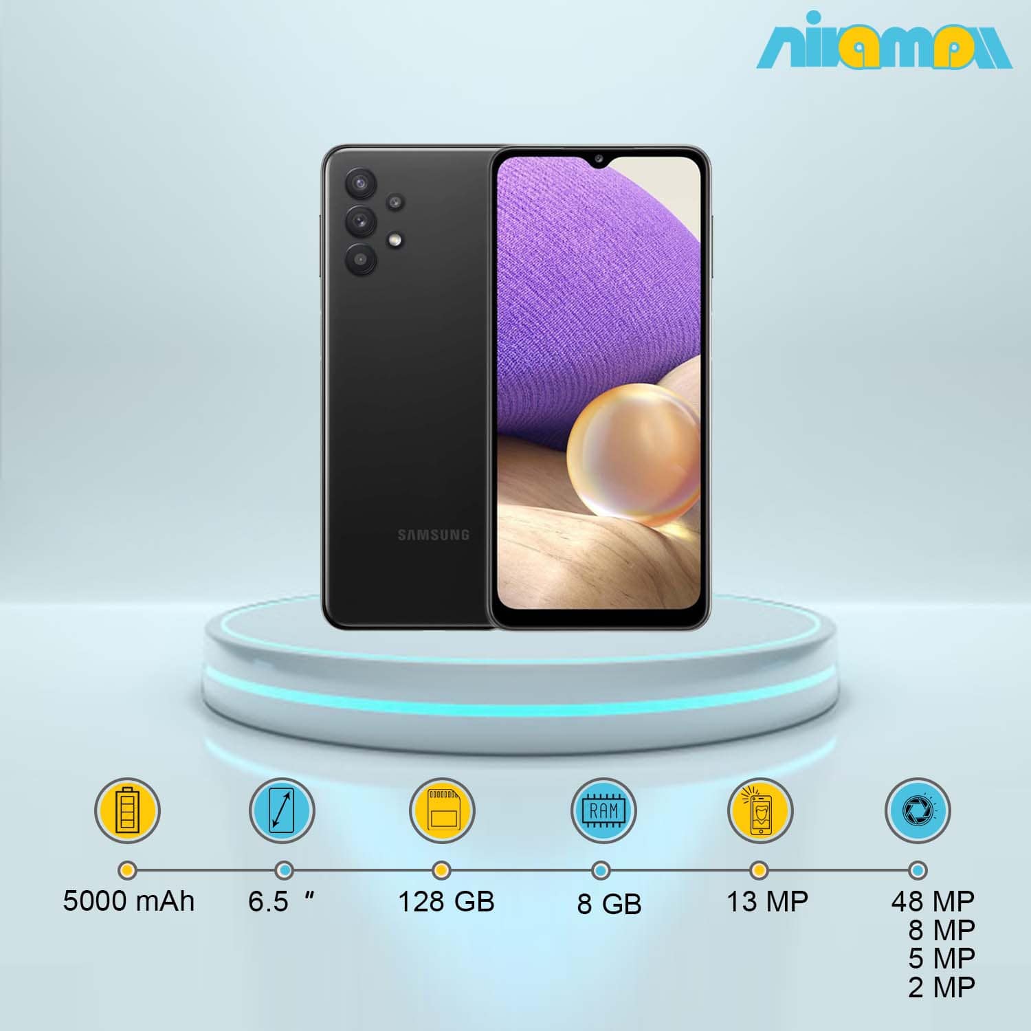گوشی موبایل سامسونگ مدل Galaxy A32 5G دو سیم‌کارت ظرفیت 128 گیگابایت و رم8گیگابایت