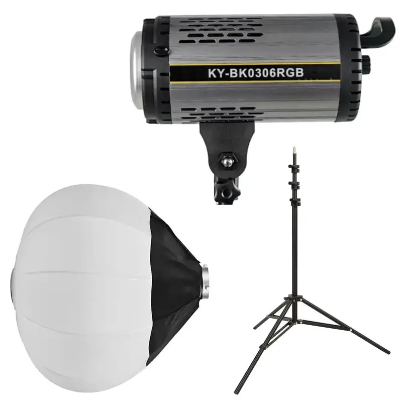 کیت ويديو لايت KY-BK0306RGB + سافت لایت بالنی 65cm + سه پایه