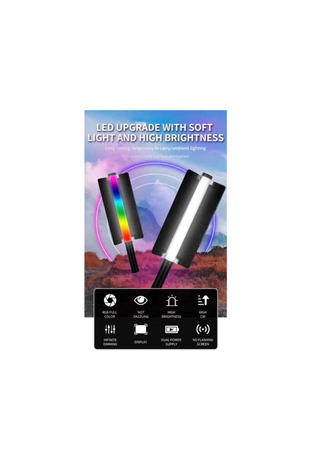 نور باتومی آر جی بی 60 وات دياموند Diamond RGB LED 60w Tube Light