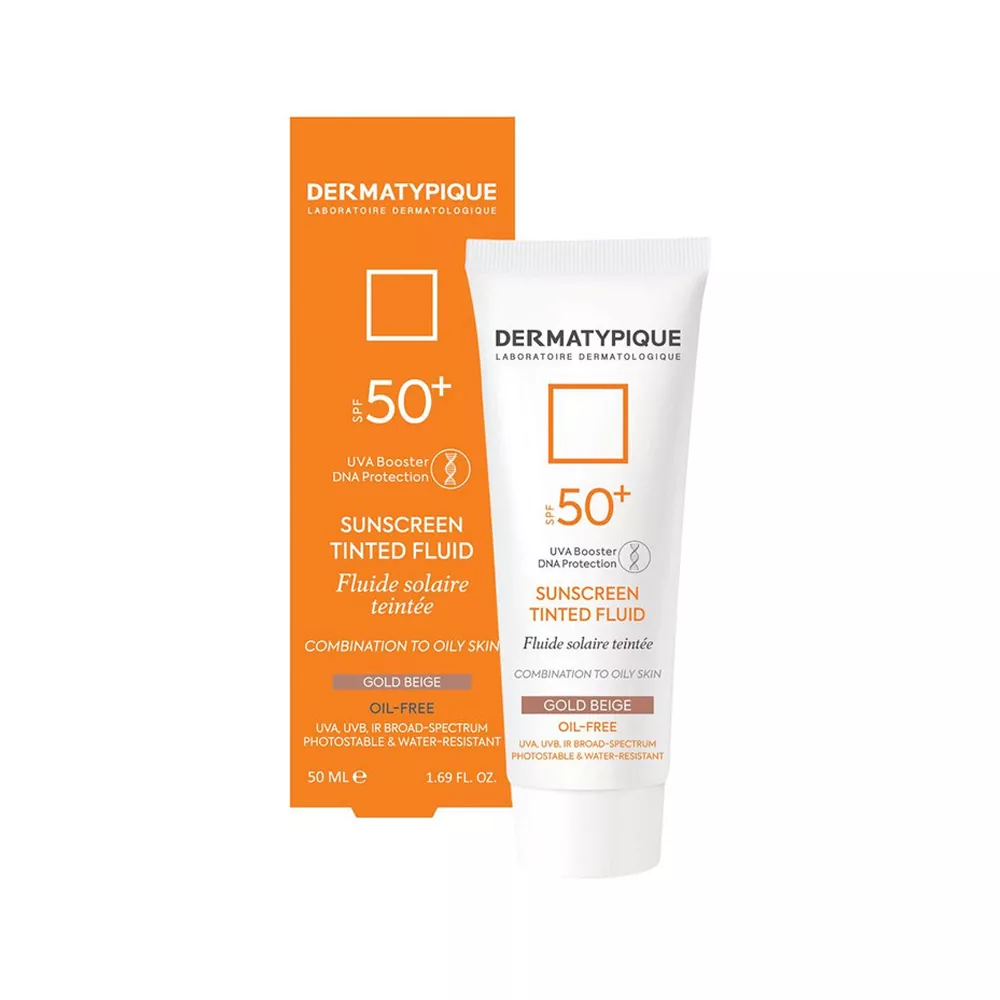 ضد آفتاب فلوئید رنگی SPF50 پوست چرب درماتیپیک