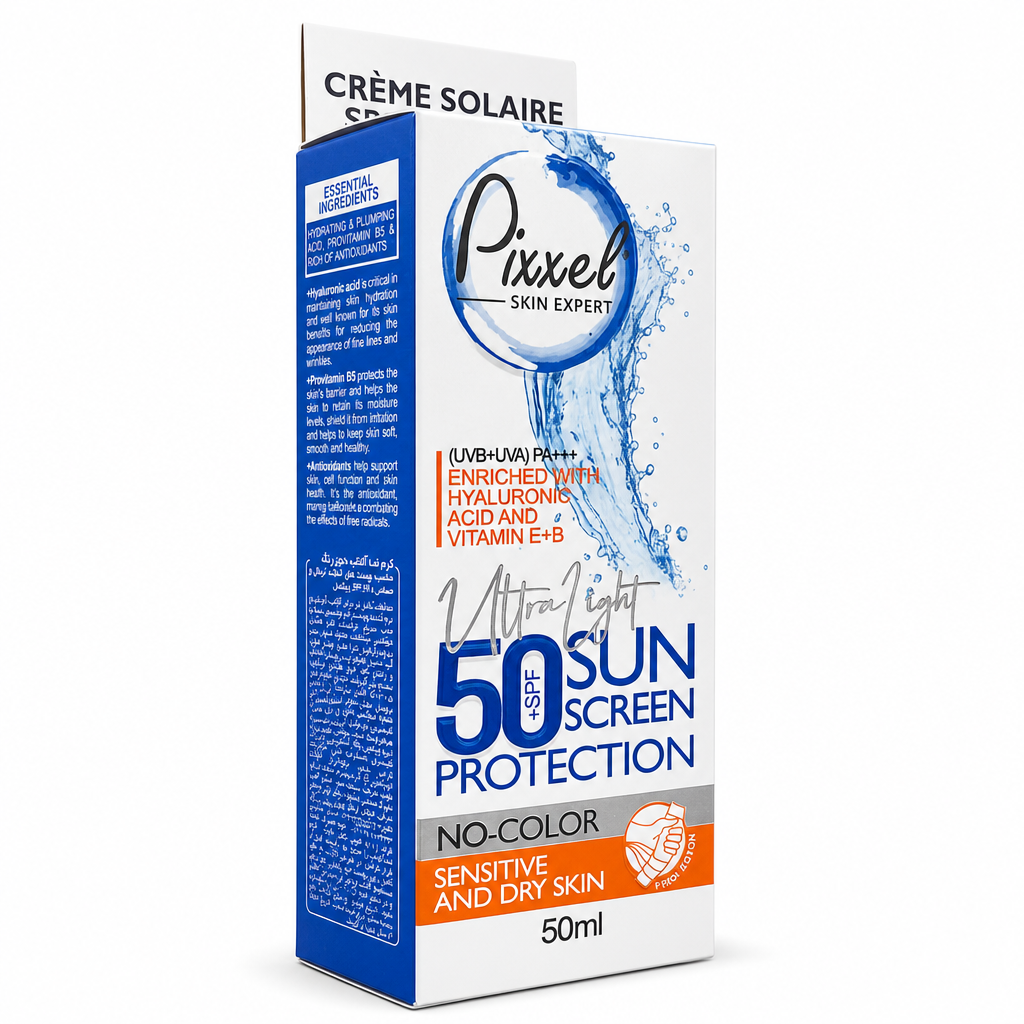 کرم ضد آفتاب بدون رنگ مناسب پوست خشک و حساس SPF 50