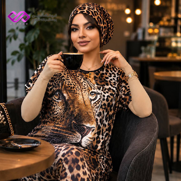 بلوز و شلوار پلنگی زنانه