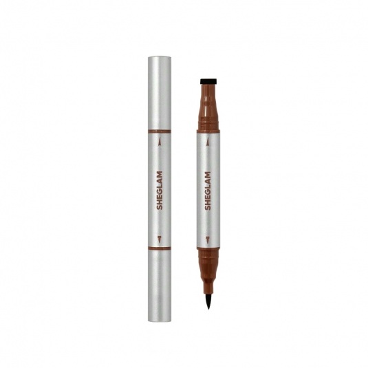 خط چشم دو سر استمپی ضد آب شیگلم مدل WING IT رنگ Brown شیگلم SHEGLAM WING IT WATERPROOF LINER DUO