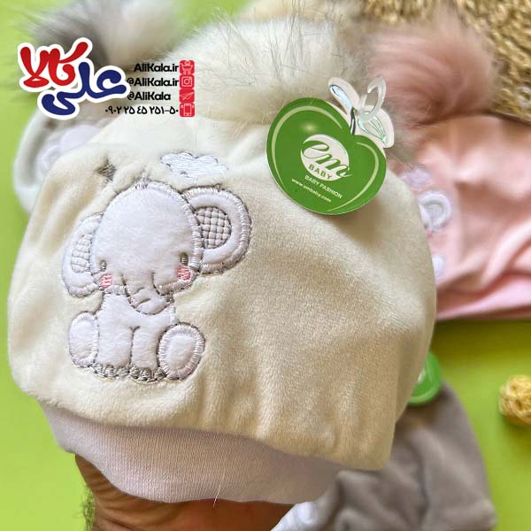 کلاه مخمل طرح فیل Em Baby