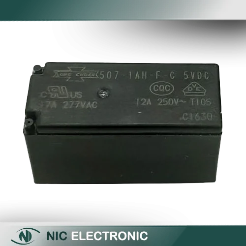 رله 5V مینیاتوری 4 پین تایوانی مارک SONG CHUAN کد 507l-1AH-F-C