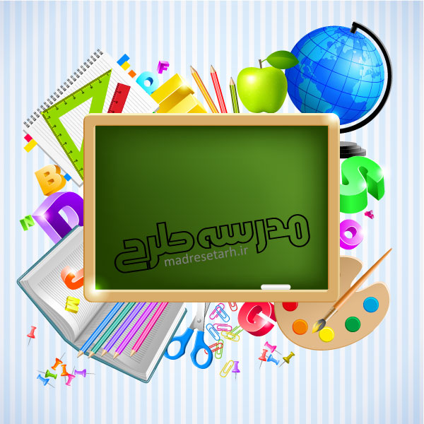 وکتور لایه باز بنر آموزشی طرح تخته سیاه