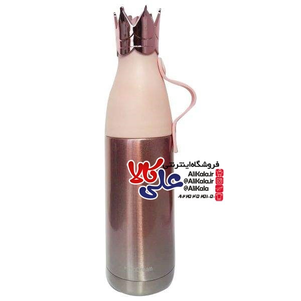 فلاسک استیل طرح تاج دار ظرفیت نیم لیتر