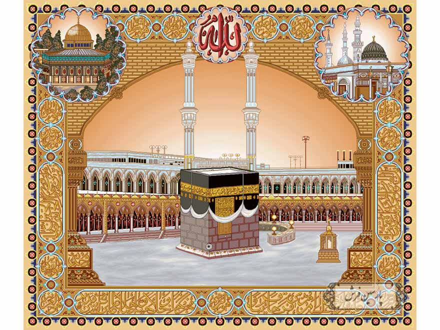 نخ و نقشه تابلو فرش اماکن مقدس اسلام - کد NR050