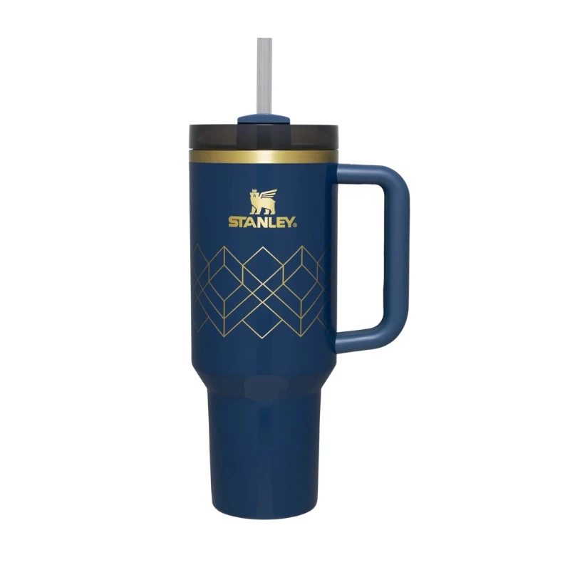 ماگ سفری استنلی مدل Quencher H2.0 Deco Collection گنجایش 1.18 لیتر سرمه ای