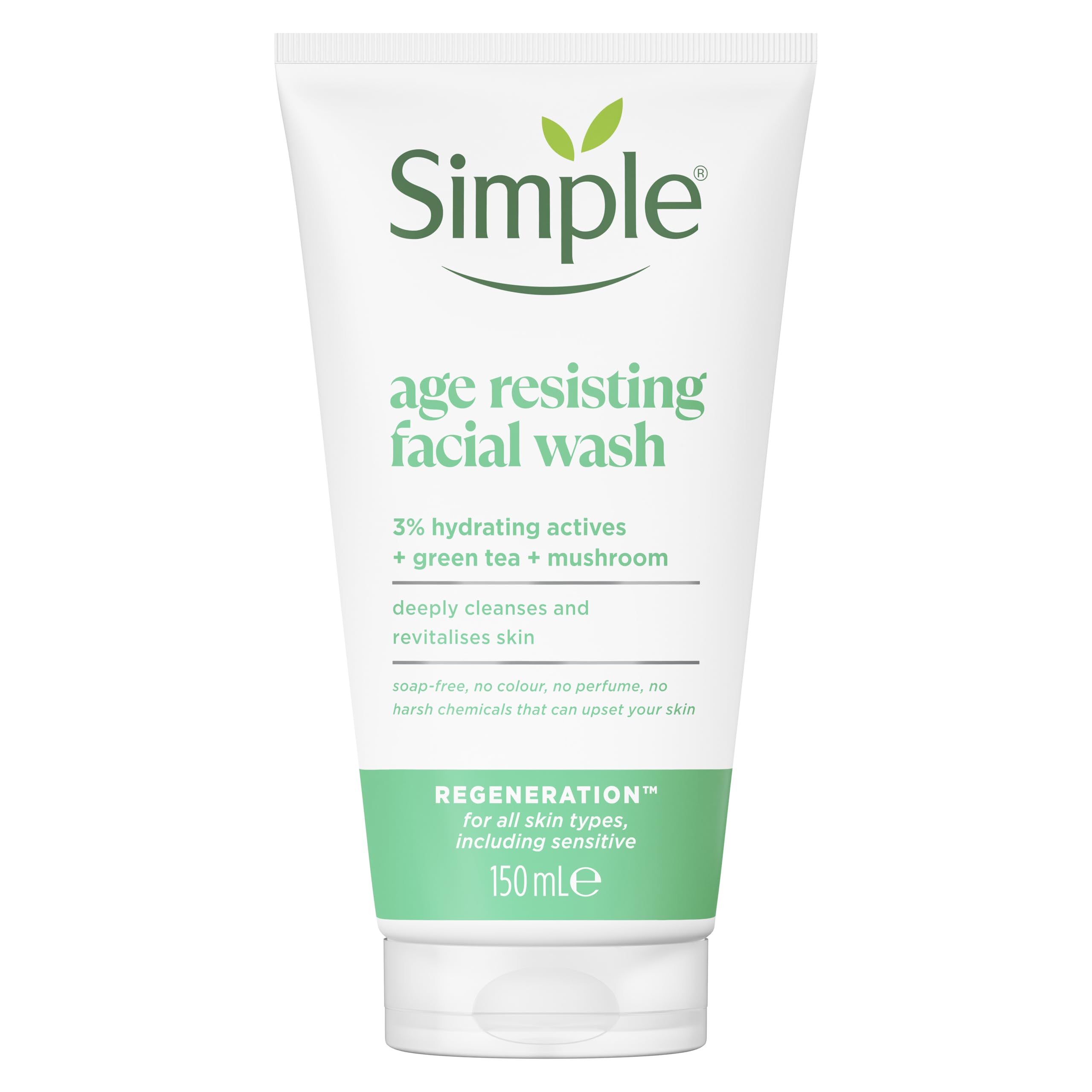 ژل شستشوی ضد پیری سیمپل مدل 150 میل SIMPLE Regeneration Age Resisting Facial Wash