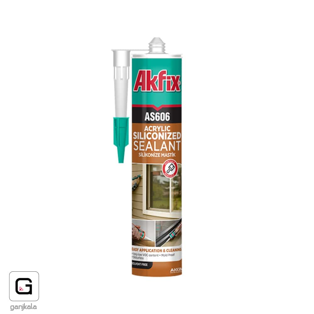 خمیر درزگیر اکریلیک قهوه ای AC606 آکفیکس Akfix