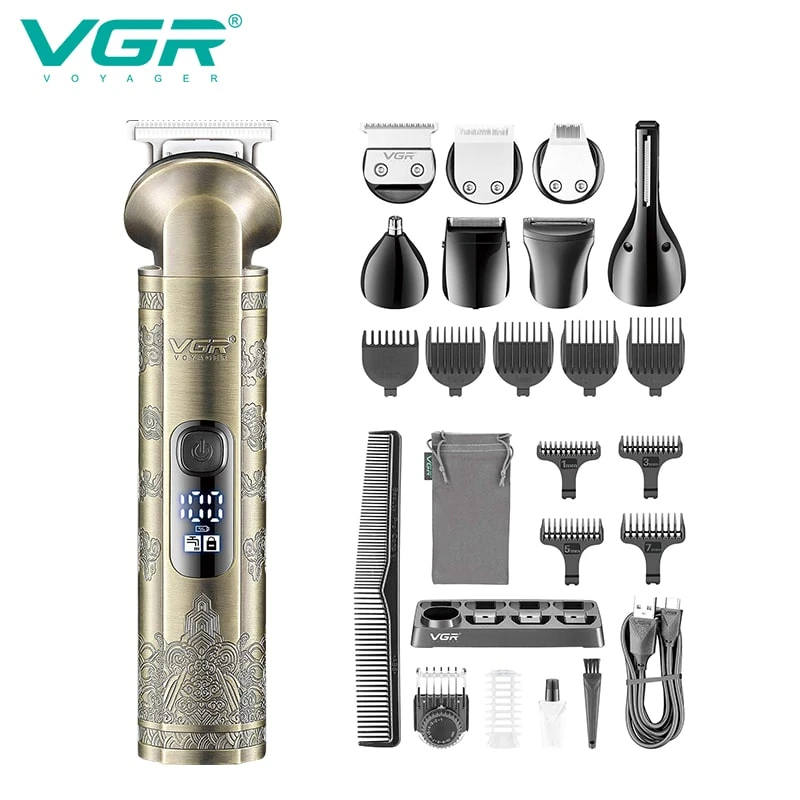 ست ماشین اصلاح موی صورت و بدن وی جی آر مدل V-110
