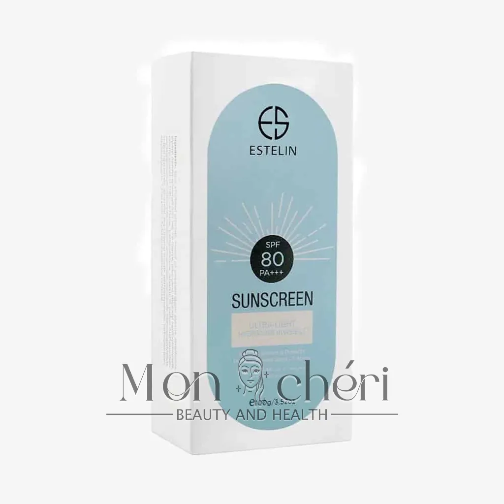 ضدآفتاب استلین بی رنگ و فوق سبک آبرسان و ضدلک 100 گرم Estelin Invisible Sunscreen SPF80 +++PA